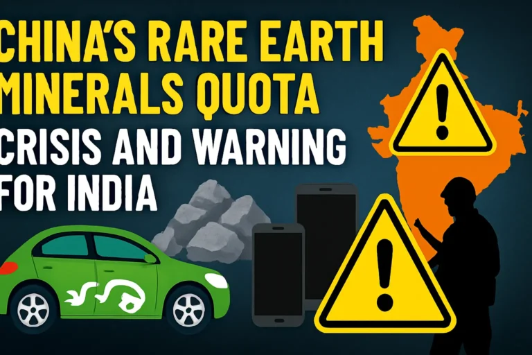 China Rare Earth Quotas 2025: चीन का खामोश वार, भारत के EV और रक्षा उद्योग पर संकट! China Rare Earth Quotas 2025: चीन का खामोश वार, भारत के EV और रक्षा उद्योग पर संकट!