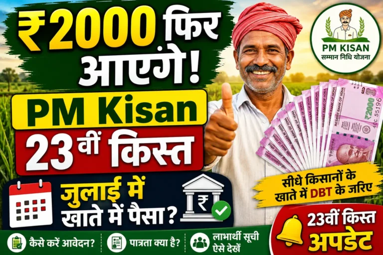 PM Kisan Yojana: किसानों के खाते में फिर आ सकते हैं ₹2,000, जानें अगली किस्त, पात्रता और आवेदन प्रक्रिया PM Kisan Yojana: किसानों के खाते में फिर आ सकते हैं ₹2,000, जानें अगली किस्त, पात्रता और आवेदन प्रक्रिया