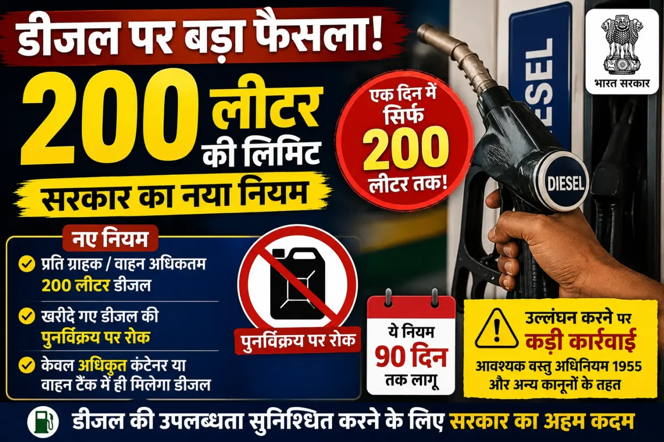 डीजल पर बड़ा फैसला!